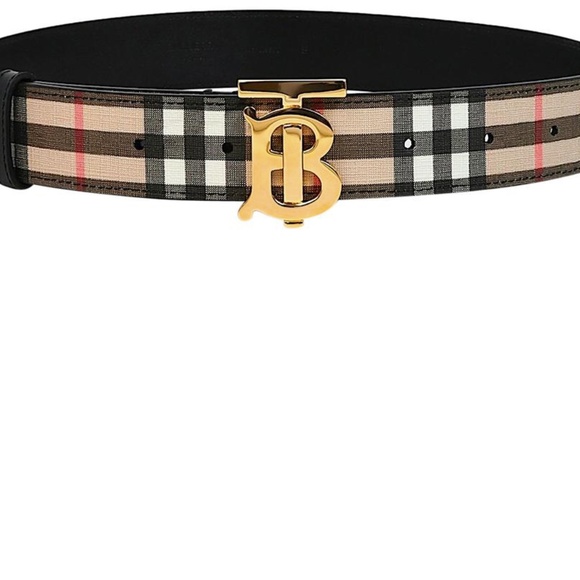 Burberry Beige with Tag 28s Tb Monogram Belt - Picture 3 of 7